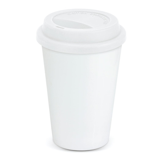 Ceramic Double Wall Cups White